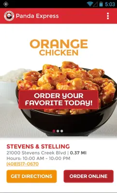 Panda Express android App screenshot 3